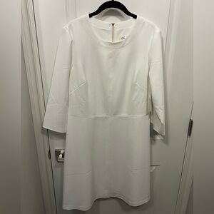 Eliza J - Size 14 - White 3/4 sleeve sheath dress, mini